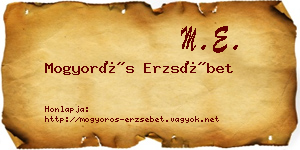 Mogyorós Erzsébet névjegykártya