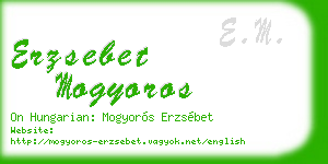 erzsebet mogyoros business card