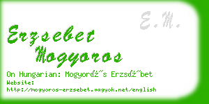 erzsebet mogyoros business card